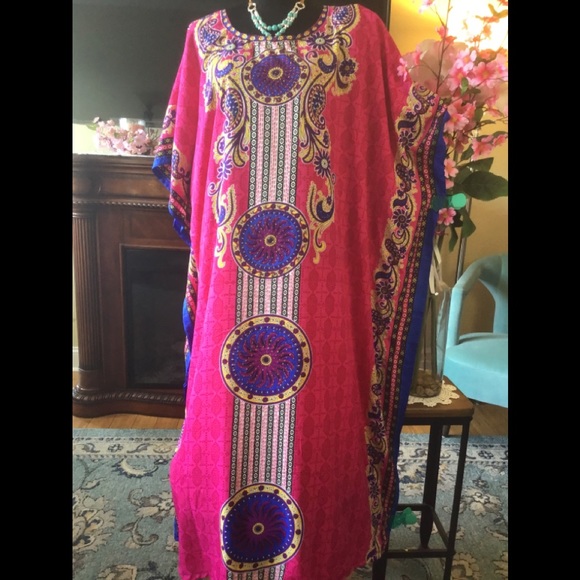 🌷NWT SANTE CELESTIAL FULL LENGTH CAFTAN DRESS - Picture 3 of 11